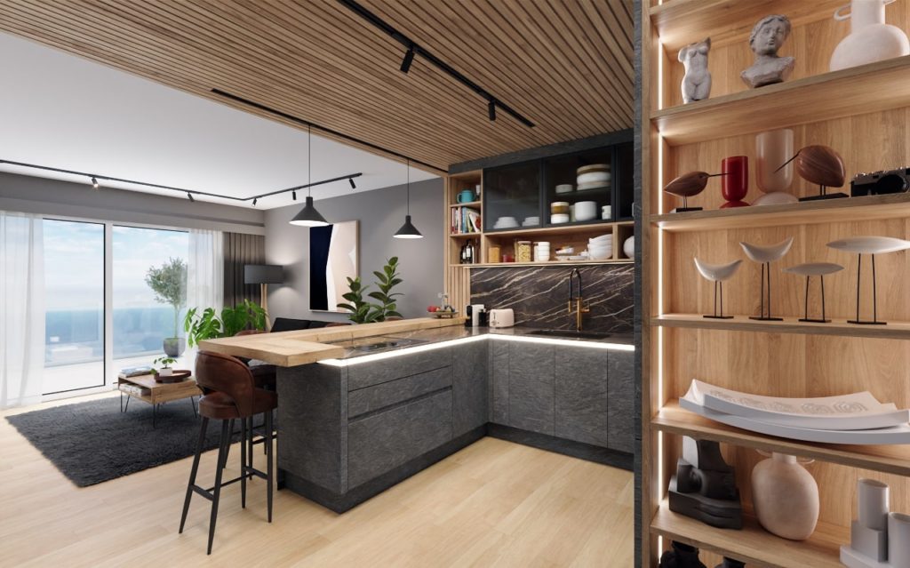3D appartement à la mer